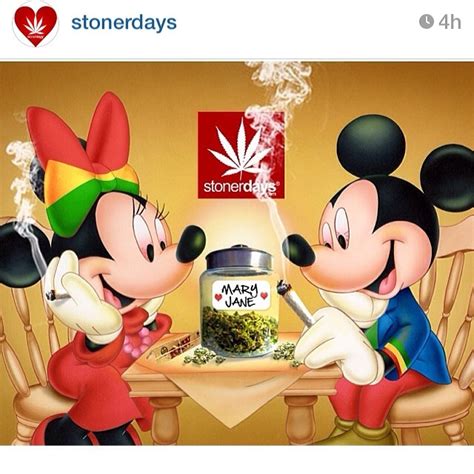 Mickey Mouse High On Weed