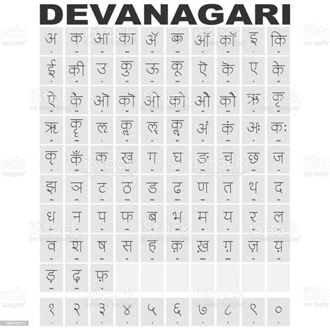 Vektorsymbol Mit Devanagari Alphabet Stock Vektor Art Und Mehr Bilder