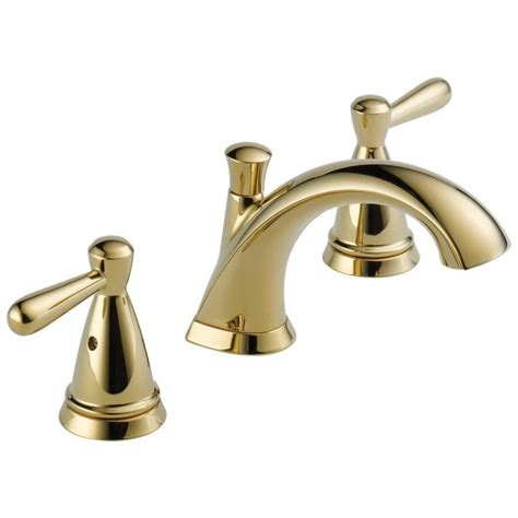 Peerless Bayside Polished Brass 2 Handle Widespread Bathroom Faucet At