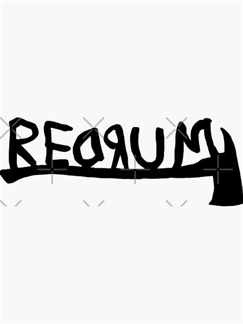 Redrum Sticker For Sale By Gothomink Redbubble