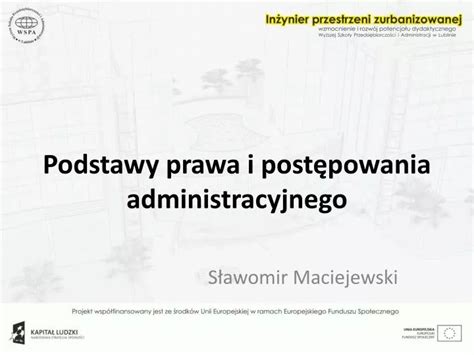 PPT Podstawy prawa i postępowania administracyjnego PowerPoint