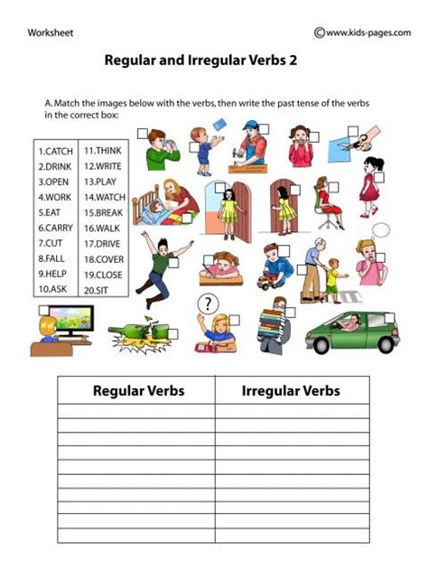 Regular And Irregular Verbs Activities