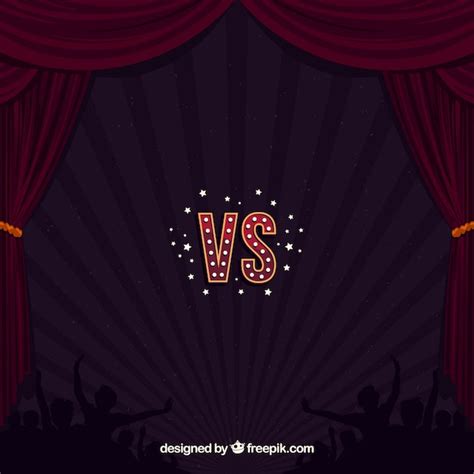 Fondo De Versus Con Escenario Y P Blico Vector Gratis