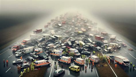 Nebbia Maxi Tamponamento Sull A Ambulanze Sul Posto