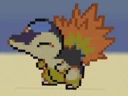 Cyndaquil Pixel Art Minecraft Map