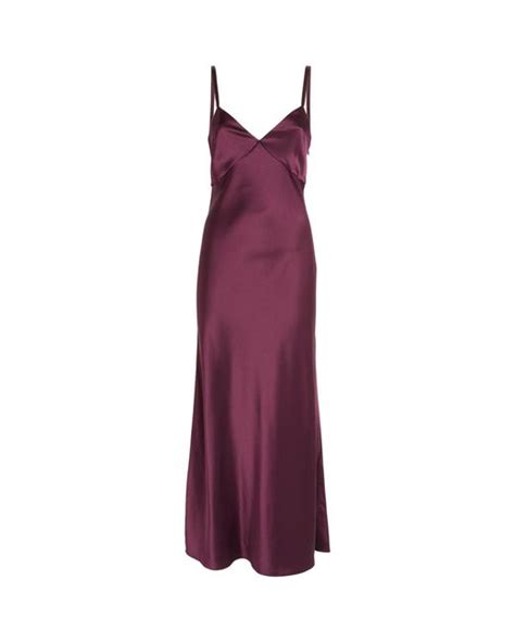 Polo Ralph Lauren Satin Slip Maxi Dress In Purple Lyst