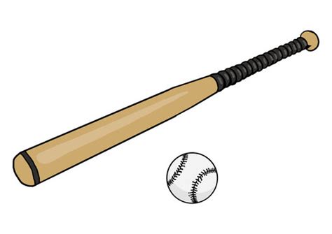 Baseball Bat And Ball Clipart