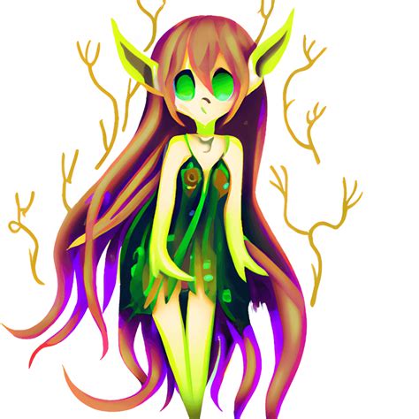 Afbeelding Van Dryad Kawaii Chibi · Creative Fabrica