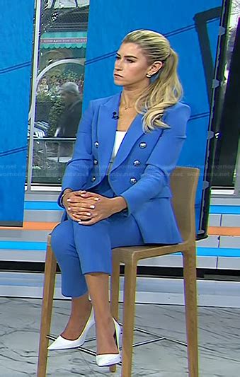 Wornontv Elle Kings Blue Double Breasted Blazer And Pants On Good Morning America Clothes