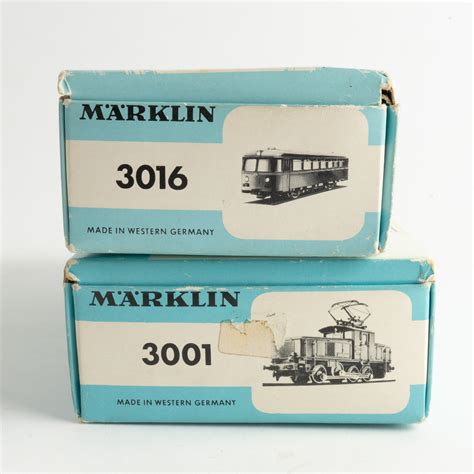 MÄRKLIN 3001 2 växellok originalförpackning och ej tillhörande