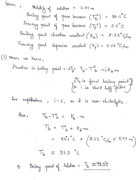 Solved What Are The Boiling Point And Freezing Point Of A M