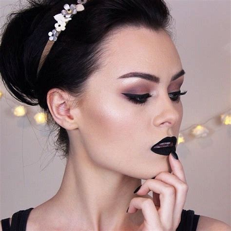 Beautiful Black Lip Look Euphoriccreation S Photo On Instagram Goth Makeup Gothic Makeup