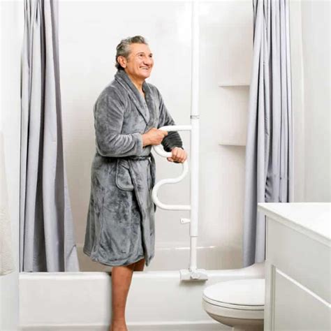 Bathtub Security Pole And Curve Grab Bar Mobilityworks Shop