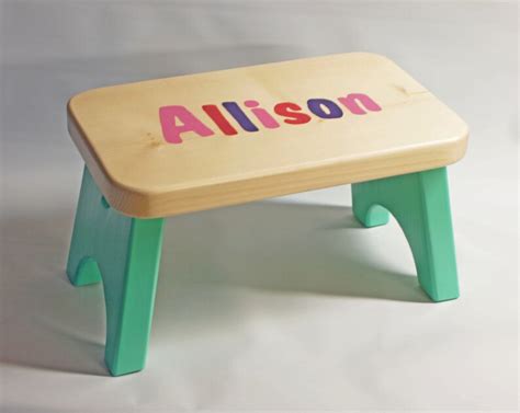 Personalized Multi Color Childrens Stool Etsy