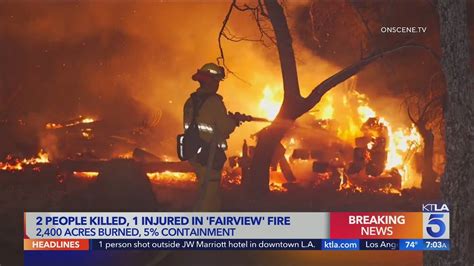 Deadly Fairview Fire Burning In Hemet Jumps To Acres Overnight