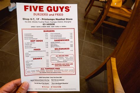 Five Guys Opens In Shanghai China On April 26 Nomfluence