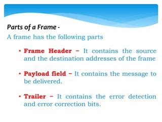 Framing In Data Link Layer PPT