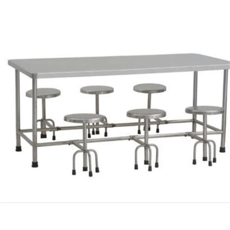 Silver Stainless Steel Canteen Dining Table Set At Rs 29500 In Jaipur