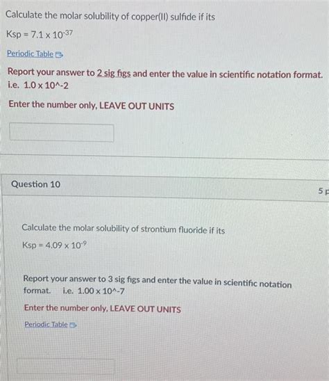 Solved Calculate The Molar Solubility Of Copper II Sulfide Chegg