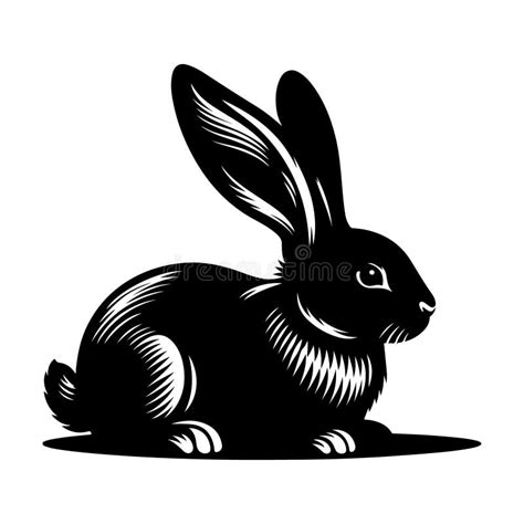 Rabbit vector silhouette stock vector. Illustration of animal - 324218186