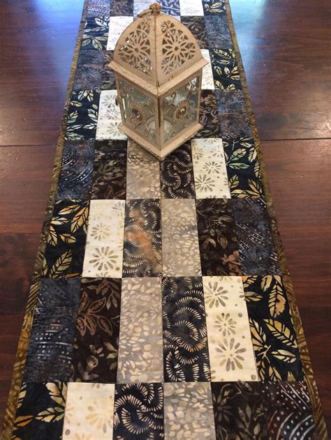 Pdf Pattern Modern Quilted Batik Table Runner Etsy Artofit