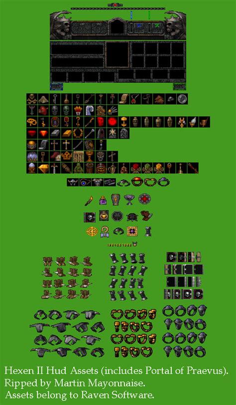 The Spriters Resource Full Sheet View Hexen Ii Hud Assets