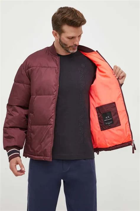 Куртка Armani Exchange мужская цвет бордовый зимняя | ANSWEAR.ua