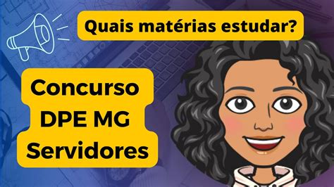 CONCURSO DPE MG QUAIS MATERIAS ESTUDAR YouTube