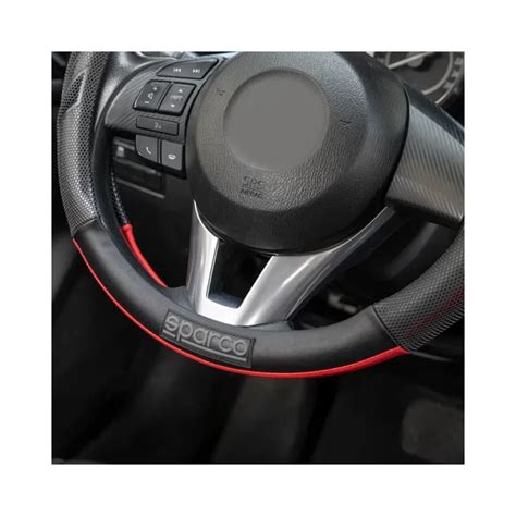 Funda Cubre Volante Forro De Timon Fibra Sparco Sps100rd Elegant Cars