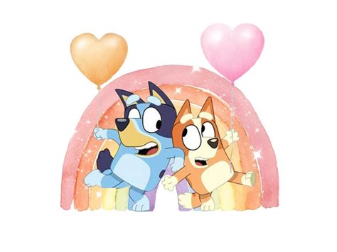 Bluey Rainbow with Clouds PNG images Clipart🍣 Embarque na aventura das ...
