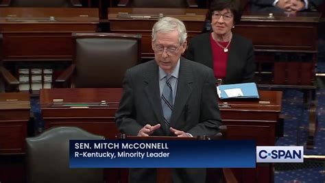 mitch mcconnell addresses senate  announcing   step