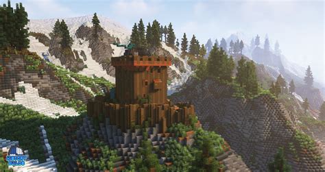 Minecraft Medieval Mountain Castle