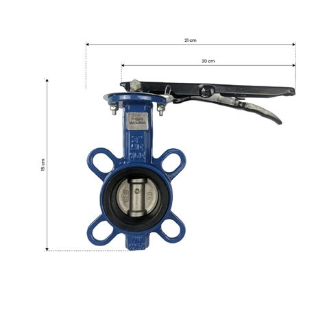 Válvula Borboleta Wafer 2 Polegadas DN50 Disco Inox 304 CF8