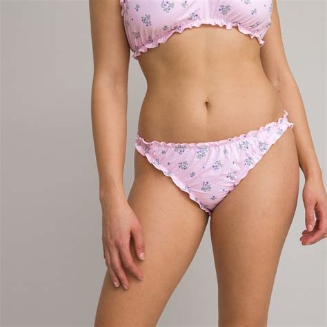 Slip Bikini Volant Ai Bordi Fantasia Floreale La Redoute Collections