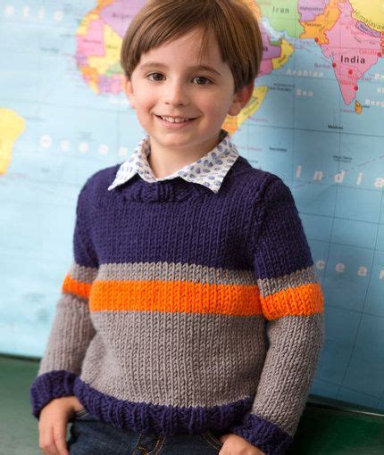 Big Boy Sweater Knitting Pattern Red Heart Knitting Patterns Boys