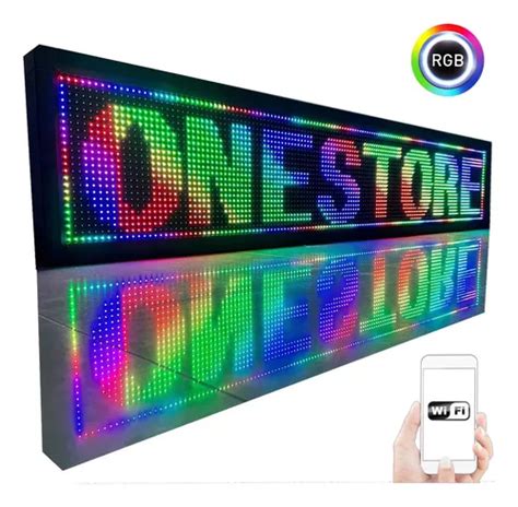 Painel De Led Letreiro Digital X Interno Rgb Wi Fi Parcelamento