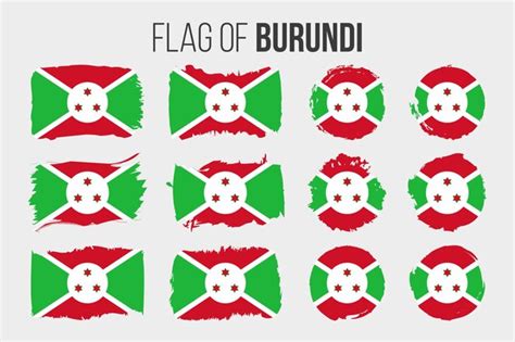 Premium Vector | Burundi flag illustration brush stroke and grunge flags of burundi isolated on ...