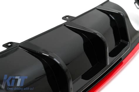 Rear Bumper Valance Diffuser Exhaust Tips Suitable For Audi A6 C8 4K