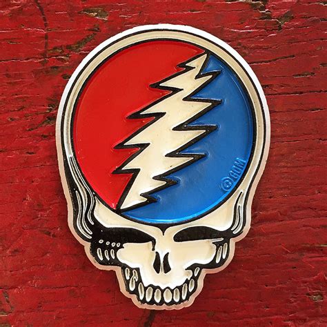 Grateful Dead Steal Your Face Vintage Magnets set of 2 - Etsy