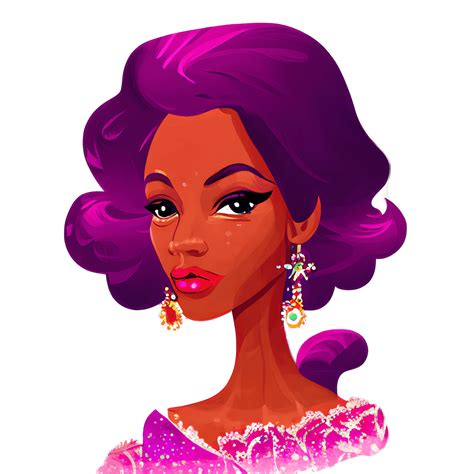 Beautiful African American Woman Glamorous Graphic · Creative Fabrica