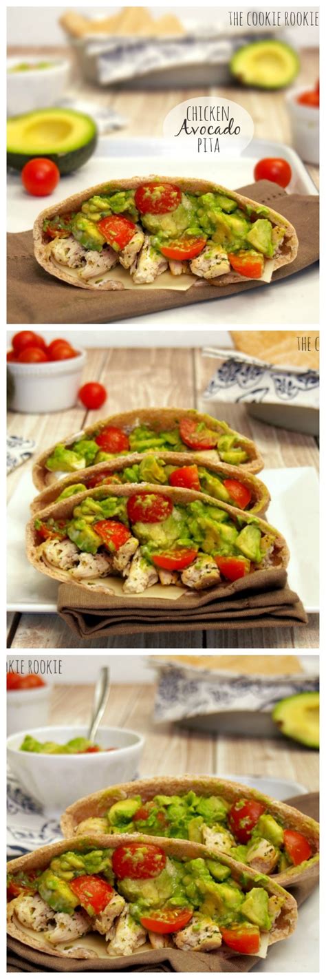 Healthy Chicken Avocado Pita Sandwich Recipe The Cookie Rookie