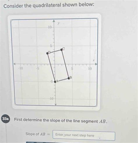 Solved Consider The Quadrilateral Shown Below 33a First Determine The