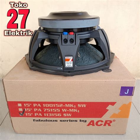 Jual Speaker Acr Fabulous Inch Pa Sw Watt Shopee Indonesia