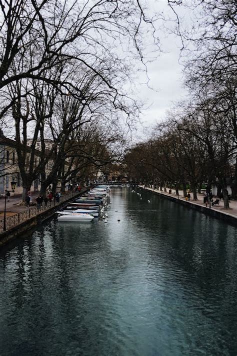 boats  canal  france  stock photo