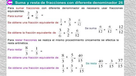 Como Se Suman Y Se Restan Las Fracciones Suma Y Resta En Fracciones