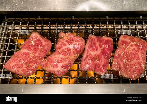 Grilled Wagyu Beef Japanese Meat Bbq Yakiniku Stock Photo Alamy