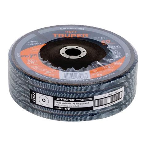 Disco Flap Discs Laminado 7 G60 Lija De Zirconia DLT 1731 11677 Truper