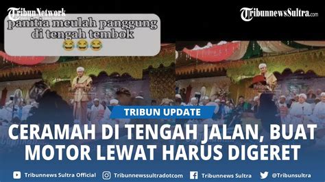 Viral Momen Pemotor Harus Geret Motor Saat Lewati Panggung Di Tengah