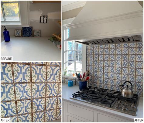 Tabarka Backsplash Before And After Tile Design Gorgeous Kitchens