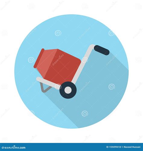 Hand Truck Reception Vector Flat Icon Stock Vector Illustration Of